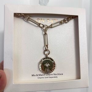 On 34th Gold Charm Necklace
